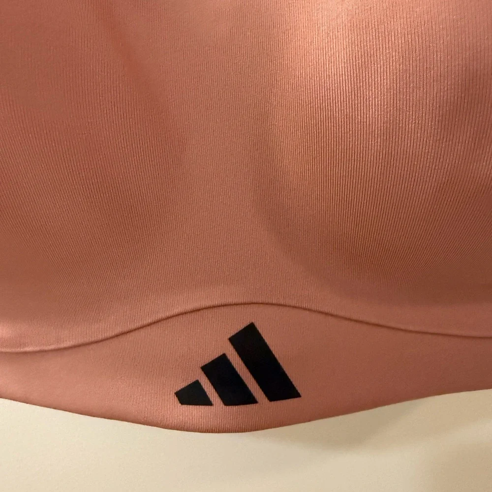 Adidas Women's high support Sports Bra - medium warm clay color - Picture 4 of 7